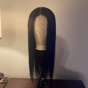 5x5 HD Transparent Lace Closure Wigs Human Hair straight